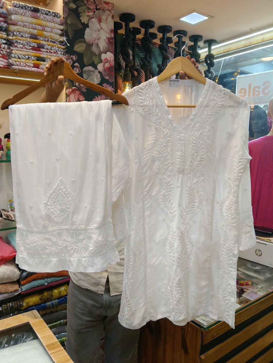 Chikankari Muslin Palazzo Set