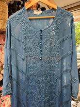 Load image into Gallery viewer, Chikankari Viscose Georgette Kurti
