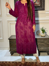 Load image into Gallery viewer, Chikankari Viscose Georgette Kurti
