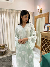 Load image into Gallery viewer, Chikankari Silk Crepe Pallazo Set
