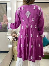 Load image into Gallery viewer, Purple Short Kurti

