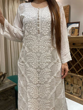Load image into Gallery viewer, Chikankari Viscose Georgette Kurti
