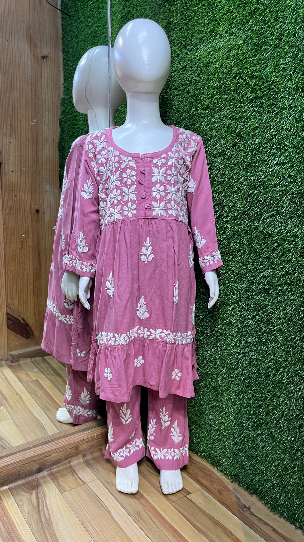 Chikankari Kid Set
