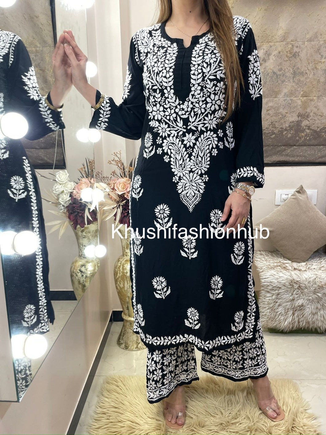 Black Pallazo Set