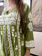 Load image into Gallery viewer, Green Short Kurti

