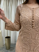 Load image into Gallery viewer, Chikankari Viscose Georgette Kurti
