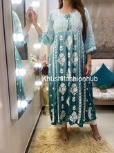 Load image into Gallery viewer, Sea Green Kurti
