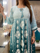 Load image into Gallery viewer, Sea Green Kurti
