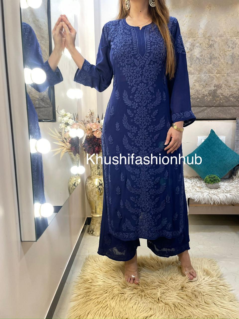 Blue Pallazo Set
