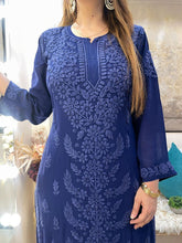 Load image into Gallery viewer, Blue Pallazo Set
