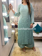 Load image into Gallery viewer, Sea Green Pallazo Set
