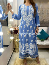 Load image into Gallery viewer, Blue Pallazo Set
