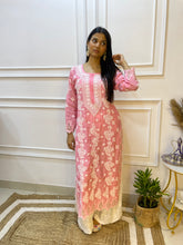 Load image into Gallery viewer, Blush Pink cutwork kurta
