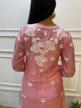 Load image into Gallery viewer, Blush Pink cutwork kurta
