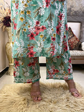 Load image into Gallery viewer, Sea Green Pallazo Set
