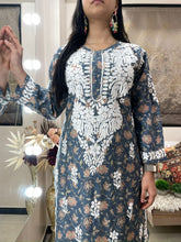 Load image into Gallery viewer, Blue Printed Kurti
