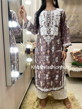 Load image into Gallery viewer, Brown Printed Kurti
