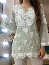 Load image into Gallery viewer, Green Short Kurti
