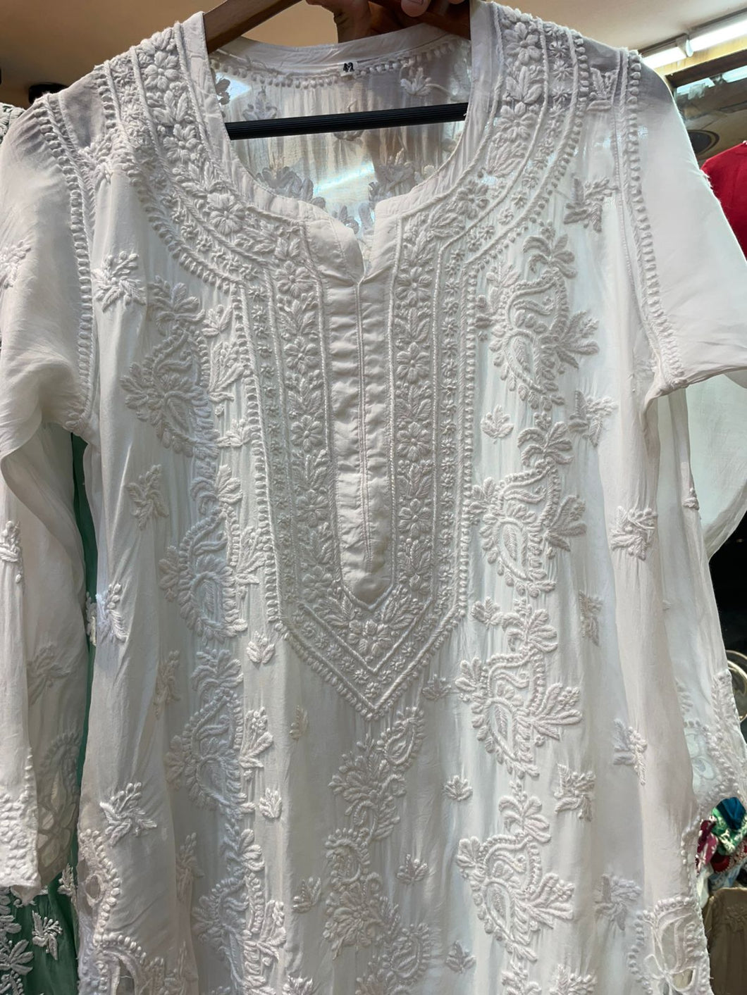 Chikankari Muslin Kurti