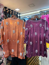 Load image into Gallery viewer, Chikankari Crepe Silk Short Kurti

