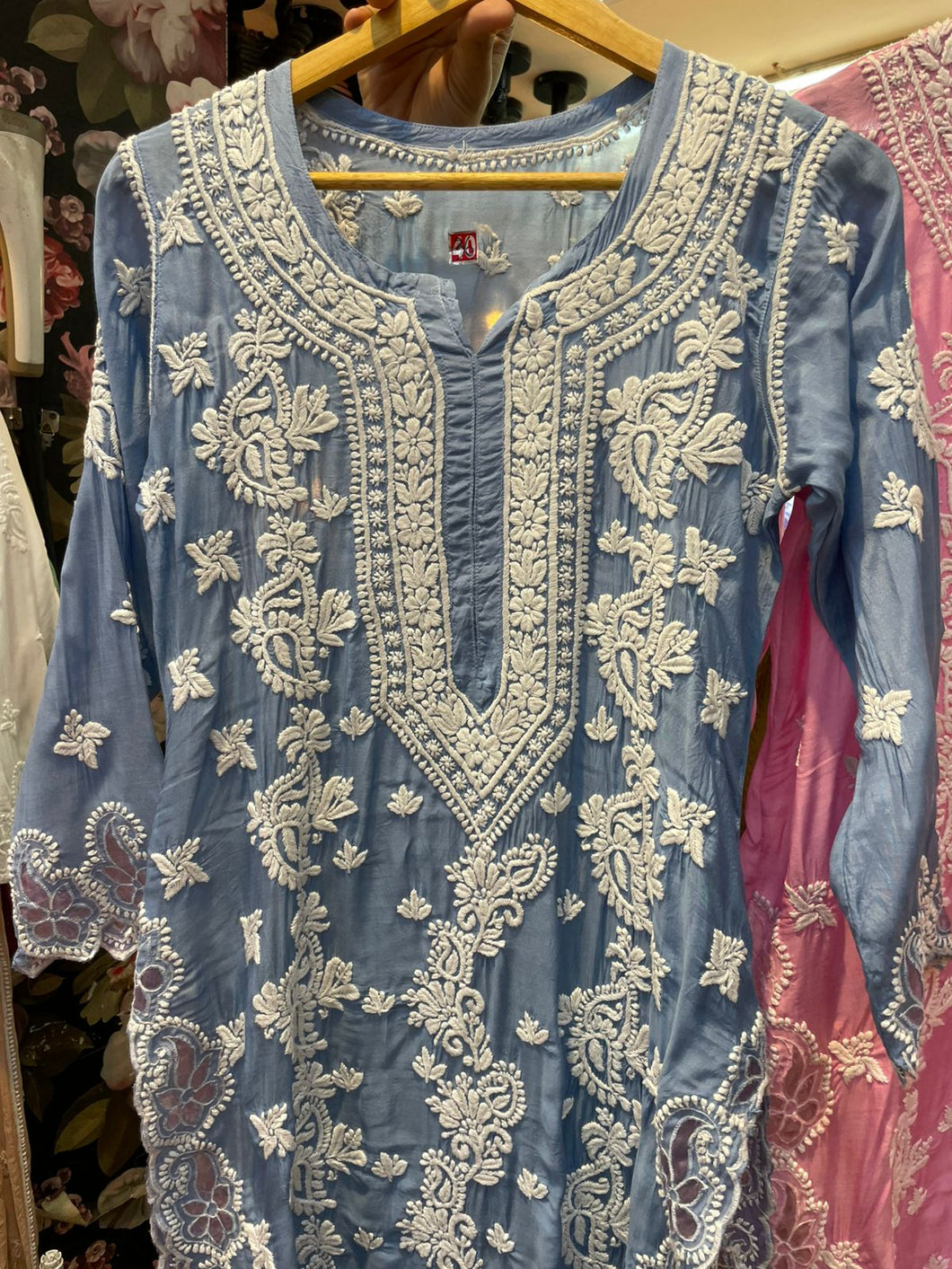 Chikankari Muslin Kurti