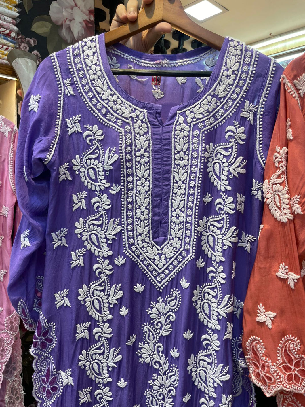 Chikankari Muslin Kurti