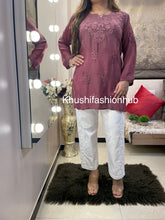 Load image into Gallery viewer, Wine Short Kurti
