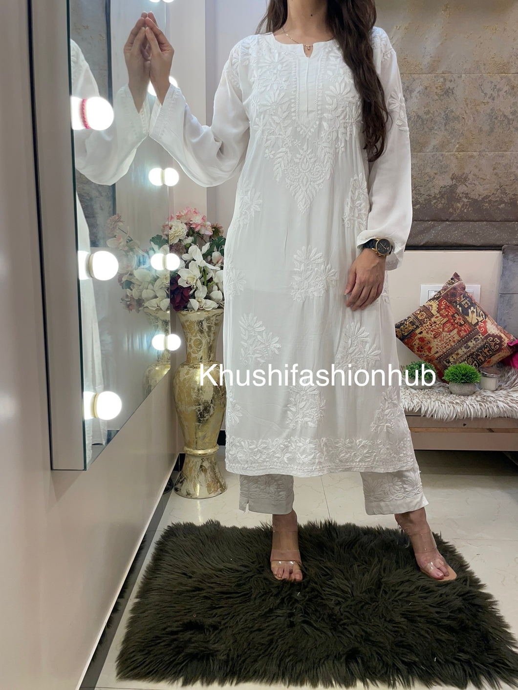 White Kurti