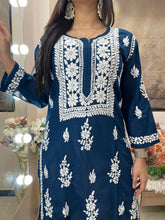 Load image into Gallery viewer, Navy Blue Kurti
