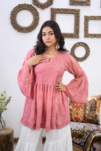 Load image into Gallery viewer, Nude Pink Badla Kurti
