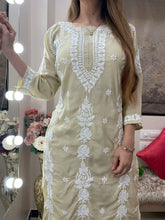 Load image into Gallery viewer, Cream kurti
