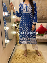 Load image into Gallery viewer, Navy Blue Kurti
