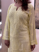 Load image into Gallery viewer, Haseen Pastel Yellow Kurti Online - Khushi Fashion Hub
