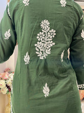 Load image into Gallery viewer, Bottle Green Kurti
