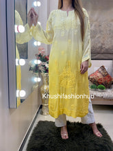 Load image into Gallery viewer, Shaded Yellow kurti
