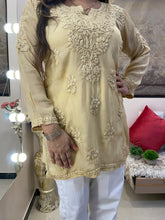 Load image into Gallery viewer, Cream Short Kurti

