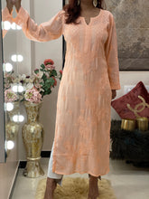 Load image into Gallery viewer, Haseena Peach kurti
