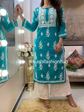 Load image into Gallery viewer, Sea Green Kurti
