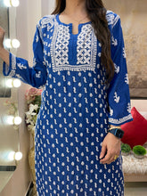 Load image into Gallery viewer, Navy Blue Kurti
