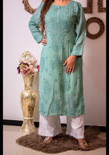 Load image into Gallery viewer, Green Mukaish Kurti
