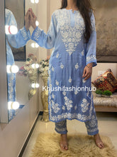 Load image into Gallery viewer, Blue Pant Set
