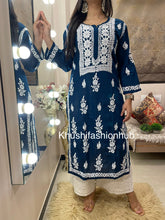 Load image into Gallery viewer, Navy Blue Kurti
