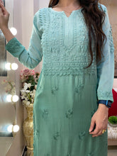 Load image into Gallery viewer, Green Shaded Kurti
