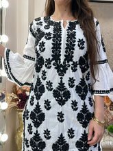 Load image into Gallery viewer, White and Black Kurti
