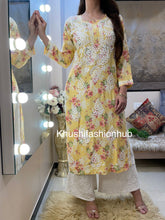 Load image into Gallery viewer, Yellow Printed Kurti
