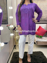 Load image into Gallery viewer, Violet Short kurti
