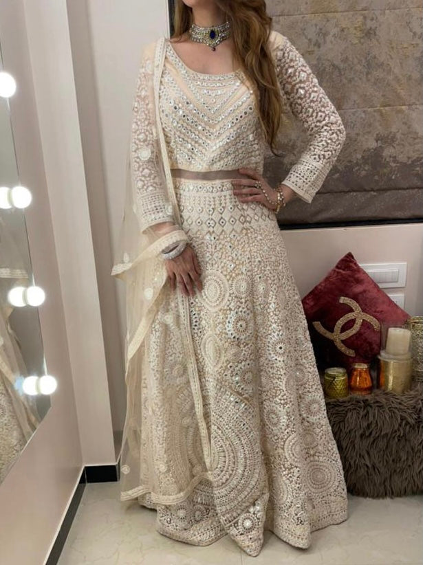 Alia Mirror work gown Indian festive wear