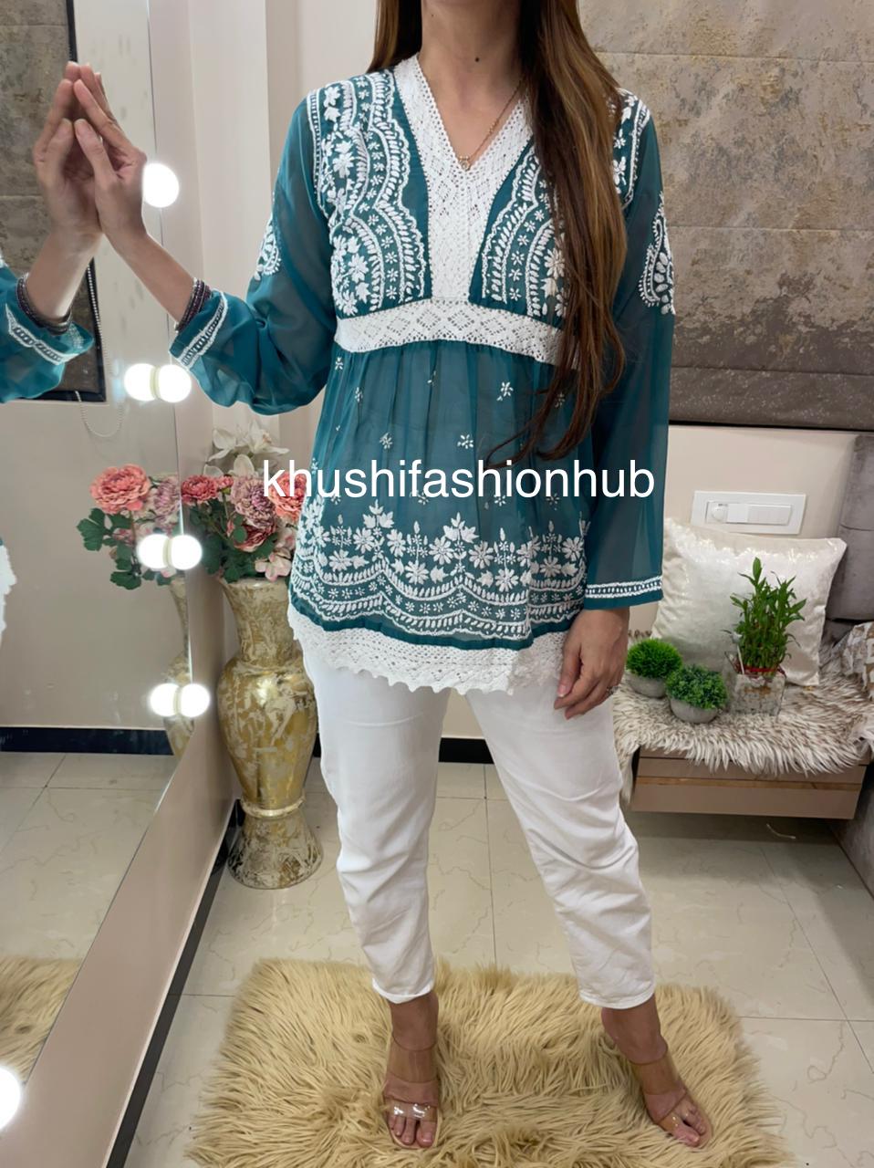 Green Short Kurti