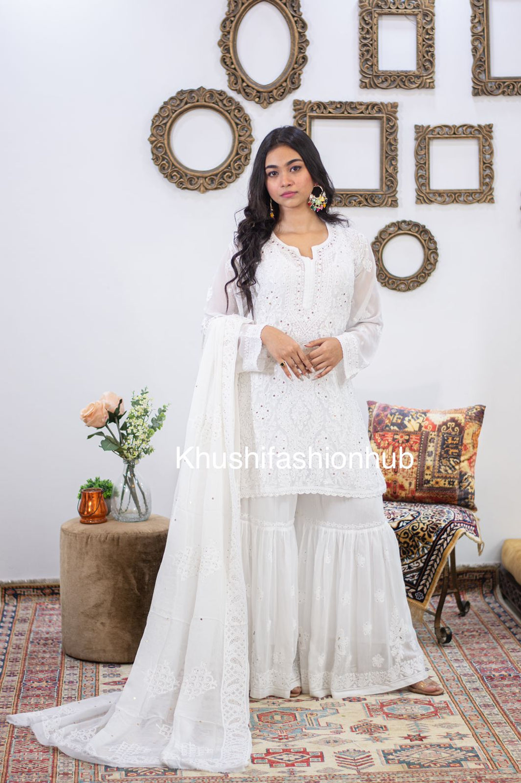 White Badla Kurti