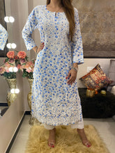 Load image into Gallery viewer, Blue printed kurti - Khushi Fashion Hub
